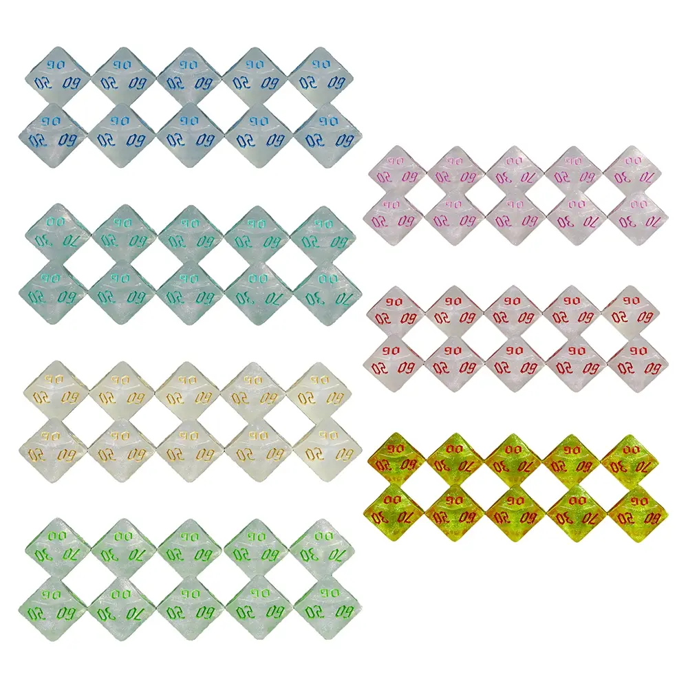 10 Pieces 10 Sided Number Dice Set, Numbers 00-90 Game Dice for Dnd and Role Playing, Perfect for DND