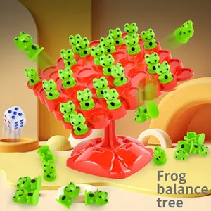 Frog Balance Tree Board Game - Interactive Math & Attention Training Toy, Standard Edition, Durable PP Material, Ideal for Parties and Family Fun, Frog Gifts Perfect Gift