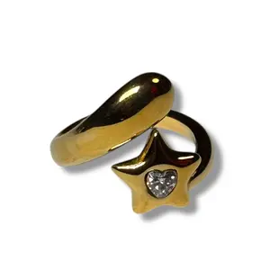 Nebula Ring Stainless Steel Waterproof Star Ring  for Women