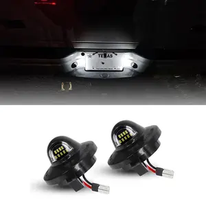 2pcs OEM-Fit Xenon White Full LED License Number Plate Light Assembly For Ford F150 F250 F350 F450 F550 Ranger Bronco Explorer Sport Trac Excursion Expedition For Lincoln Mark LT