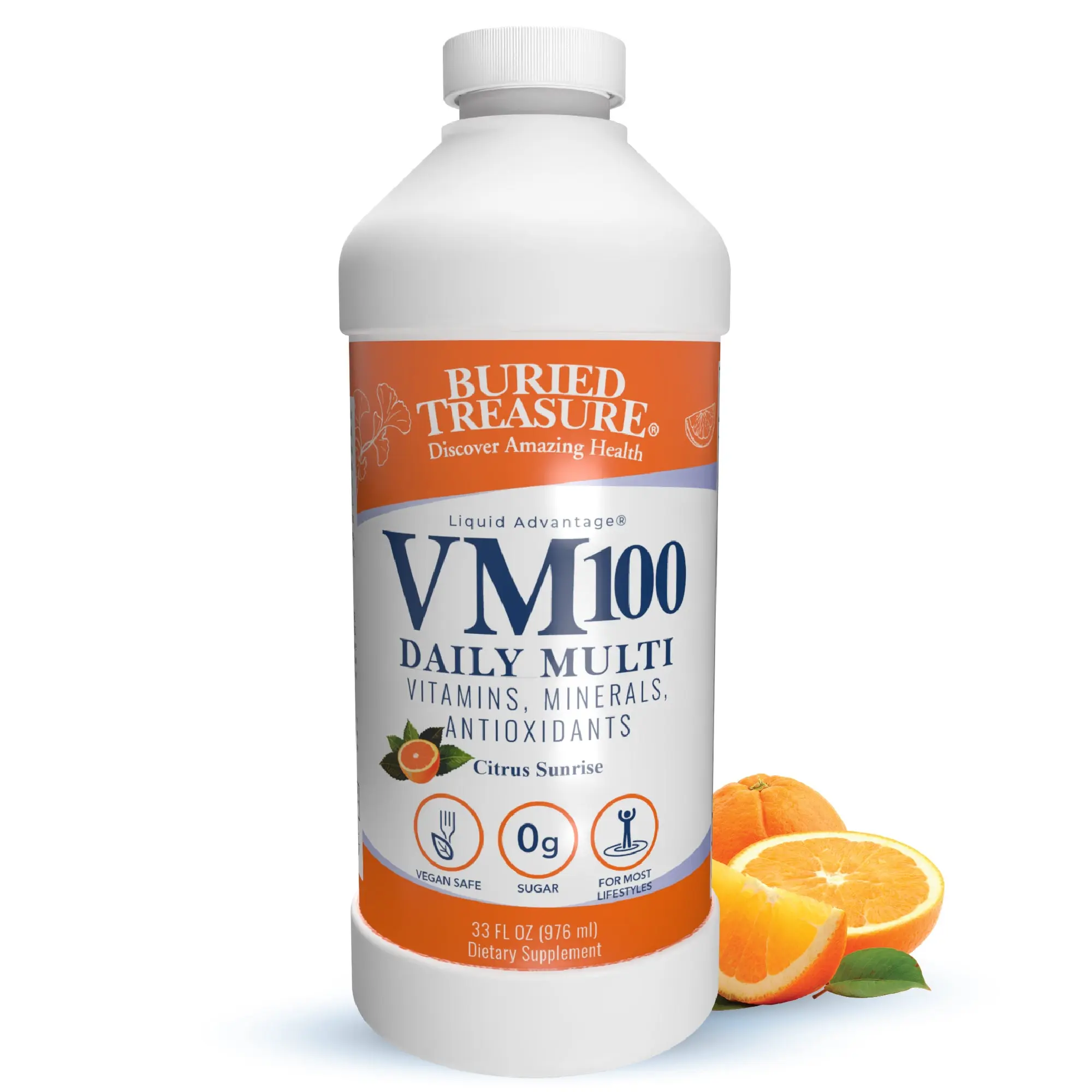VM100 Liquid Multivitamin and Multimineral Daily Supplement - 100 ...