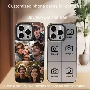Print the group photo on a phone! Couples Custom Patch Phone Case for iPhone 12–17, Full Model Coverage, Drop Protection