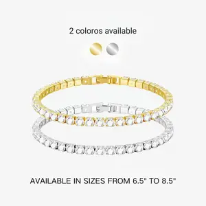 Elevate your style with our 18K Gold Plated Sparkling Cubic Zirconia Tennis Bracelet – Elegant, Classic, Unstoppable.