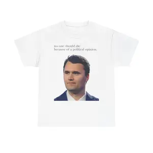 Charlie Kerk Political Opinion Unisex Heavy Cotton Tee, Statement T-Shirt, Gift for Activists, Casual Wear, Comfortable Cotton Top