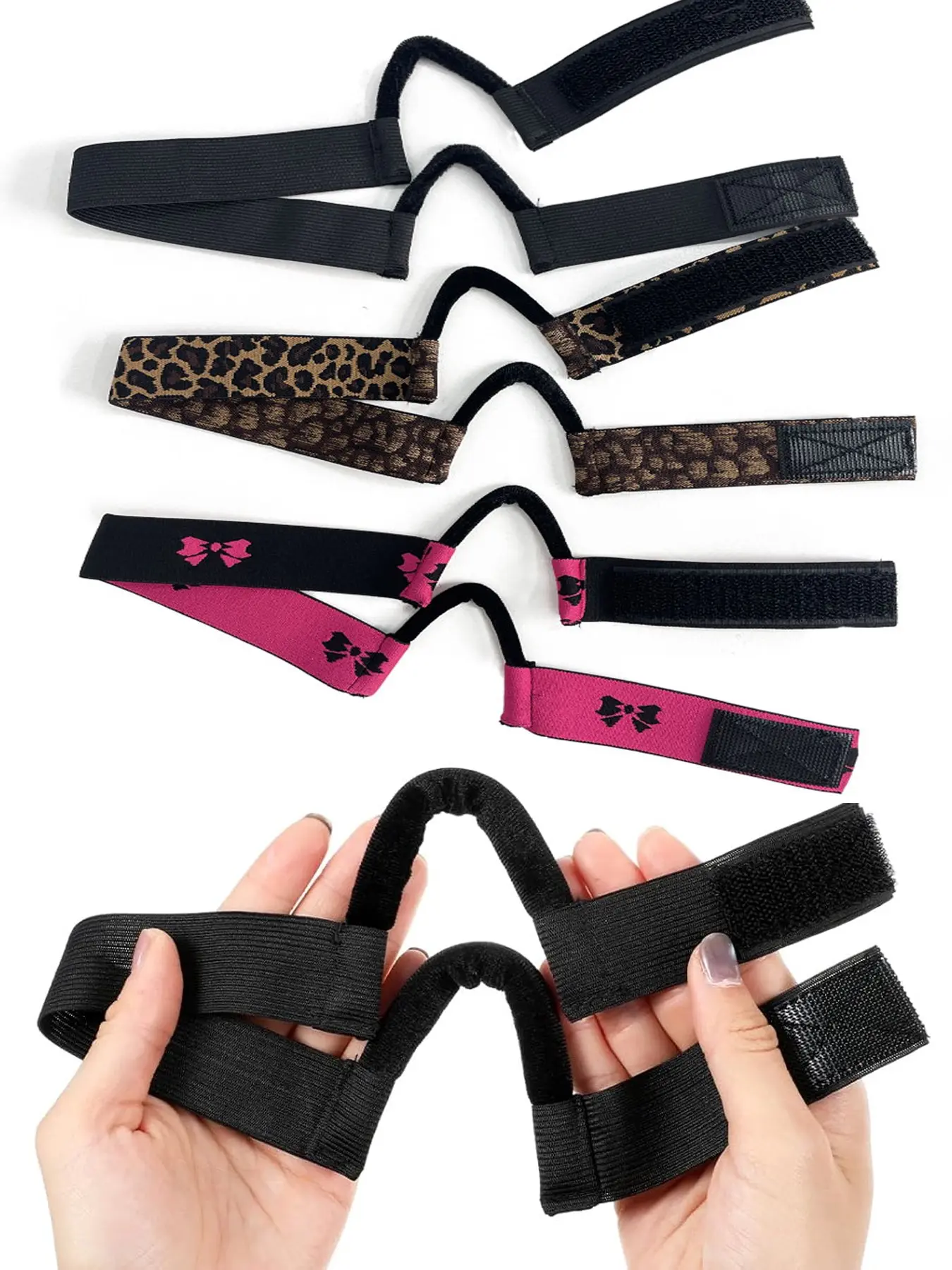 3 Pcs Elastic Wig Bands Adjustable Lace Melting Band Front Laying Strap Wrap To Lay Hairline Edges Wig Belt Tape for Grip Keeping Wigs in Place Melting Straps
