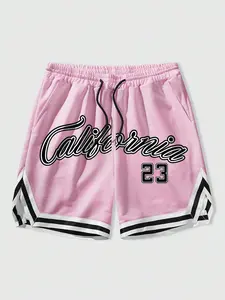 Women's Letter Pattern Shorts, Casual Fashionable Shorts, Casual Soft Comfy Breathable Shorts for Summer, Ladies Bottoms for Daily Wear