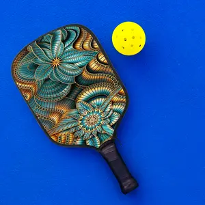 Pickleball Paddle Cover · Protective Case with Elegant Blue & Gold Mandala Pattern · Stylish Durable Paddle Protector · Gift Idea for Players