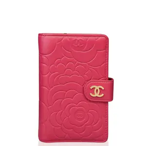 Pre-owned CHANEL Leather small leather goods Compact Wallet Lambskin Pink (dz011826a4)