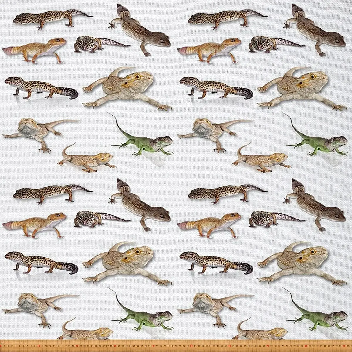 Feelyou Reptile Lizard Animal Print Upholstery Fabric - 1yd Waterproof Medium-Weight Tight-Woven Polyester Fabric for Interior Decorative Furniture, Home DIY Projects
