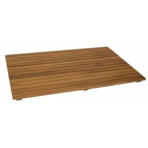 212 MAIN SeaTeak 60022 Teakwood Shower Mat - Large, Oiled Finish, Moldproof for Aquatic Fitness, Bath