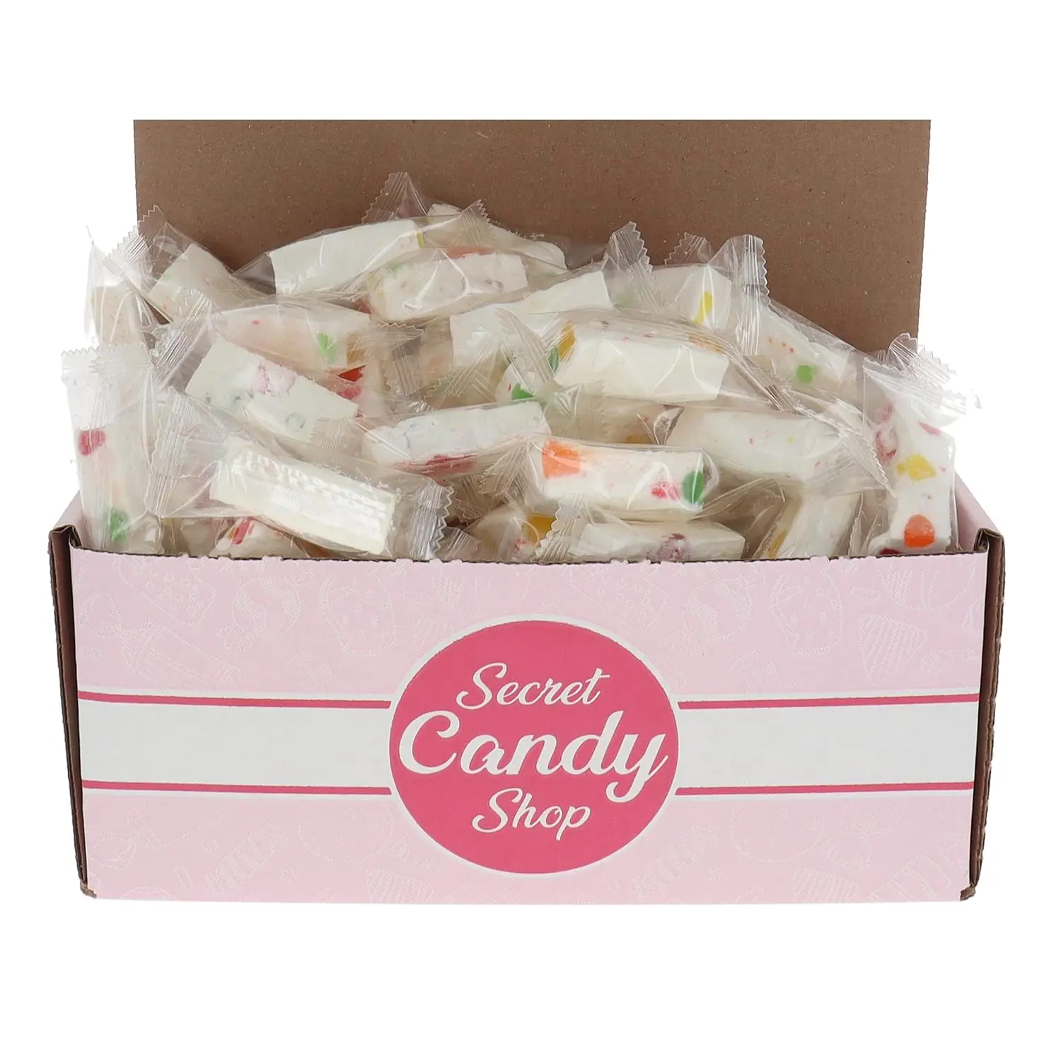 SECRET CANDY SHOP Jujube Nougats Soft Chewy Fruit Candy Bulk in Box (Tropical Flavors)