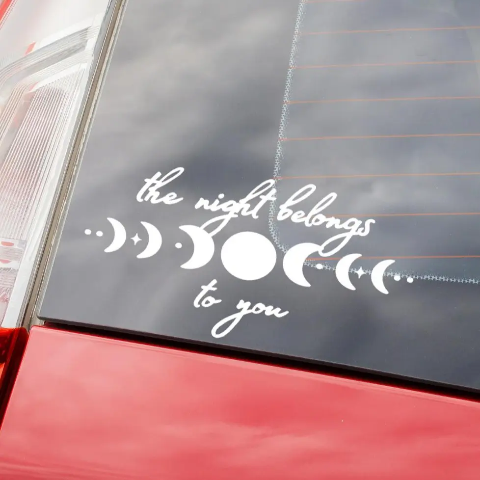 Sleep Token TNBTY Moon Vinyl Car Decal - Stylish Universal Car Sticker, Easy Installation, Vehicle Exterior Decoration for Personalization, TikTok Music Merch, Weather Resistant, Even In Arcadia, EIA, TMBTE, TPWBYT