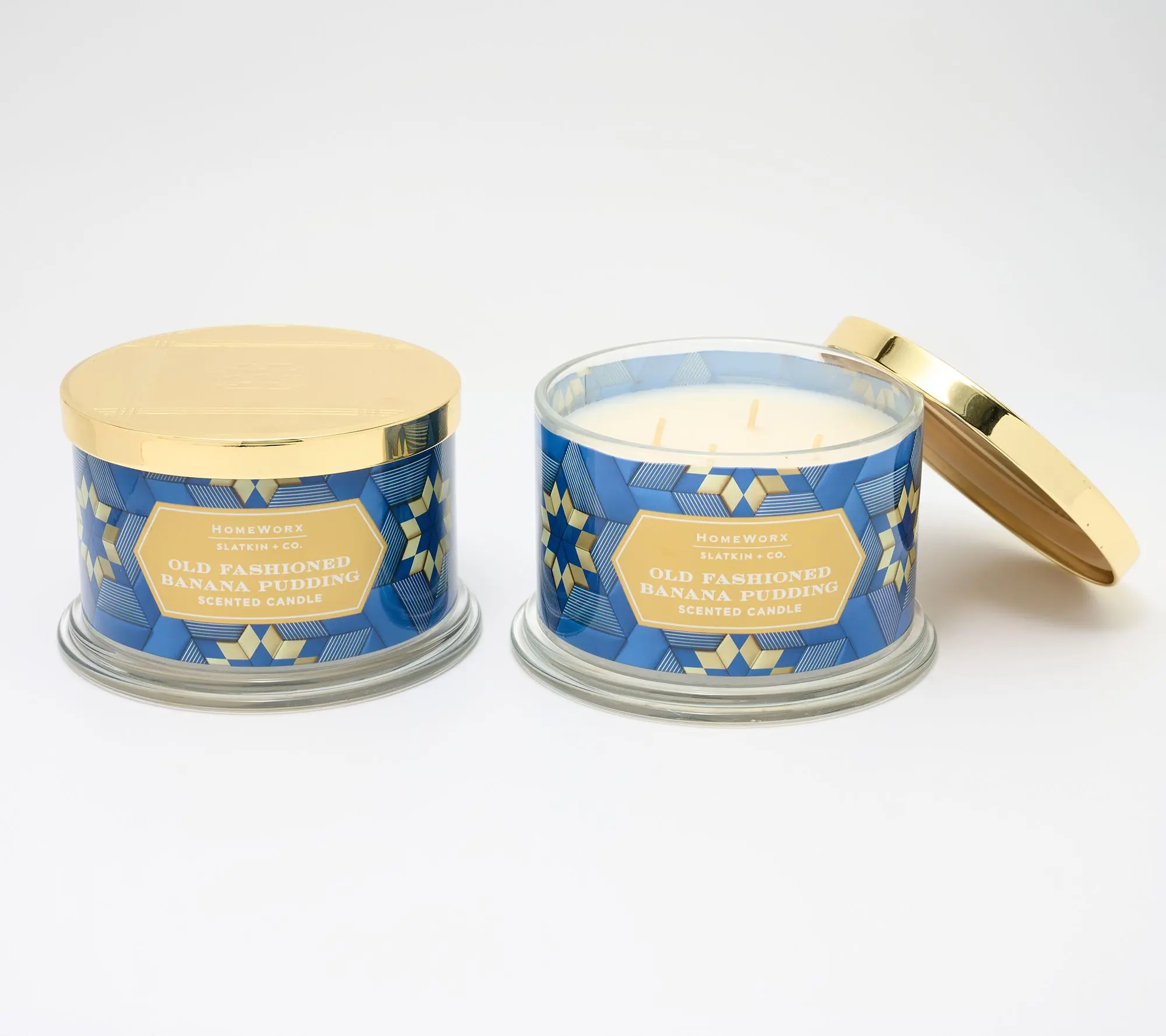 HomeWrox by Slatkin + Co. S/2 18oz Old Fashion Bread Pudding Candles