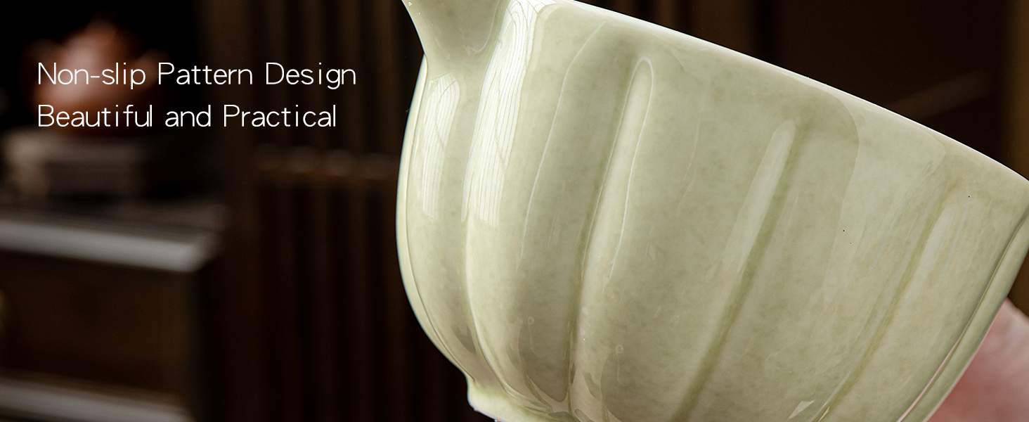 Matcha Whisk Set, Matcha Bowl with Spout, Matcha Whisk, Chasen Holder, Sifter, Bamboo Scoop - 5 Pcs Perfect Matcha Making Kit for Matcha Lover and Tea Ceremony (Speckled Green)