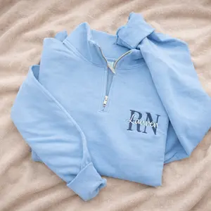 Nurse Sweatshirt Quarter Zip Embroidered Sweatshirt, RN Sweatshirt, Nursing Student, Nurse Gift, Nurse Graduation Gift, NICU Nurse