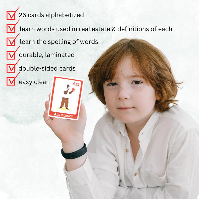 Cash Flow Kid | Real Estate | Financial Literacy | Alphabet Flashcards | Educational flash cards for kids