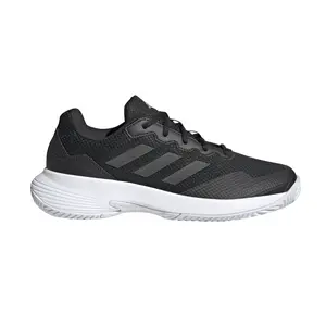 adidas Womens Gamecourt 2.0 Tennis Sneakers Shoes - Black