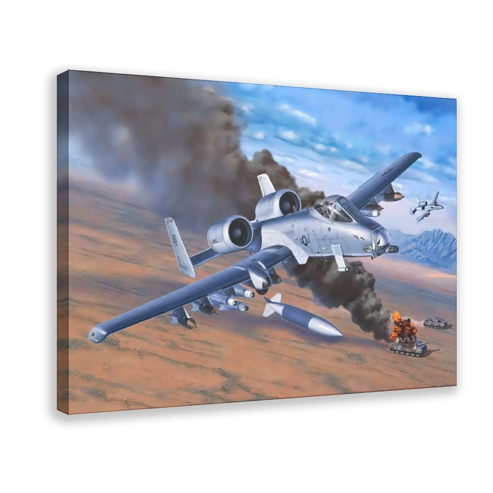 A10 Thunderbolt TankBuster Canvas Poster Wall Art for Home Bedroom Office Dorm Room Decor