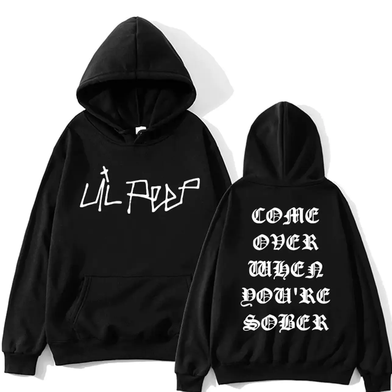 Rapper Lil Peep Come Over When You're Sober Hoodies Men Women Fashion Hip Hop Long Sleeve Warm unisex Y2k Clothes Tracksuit X4I