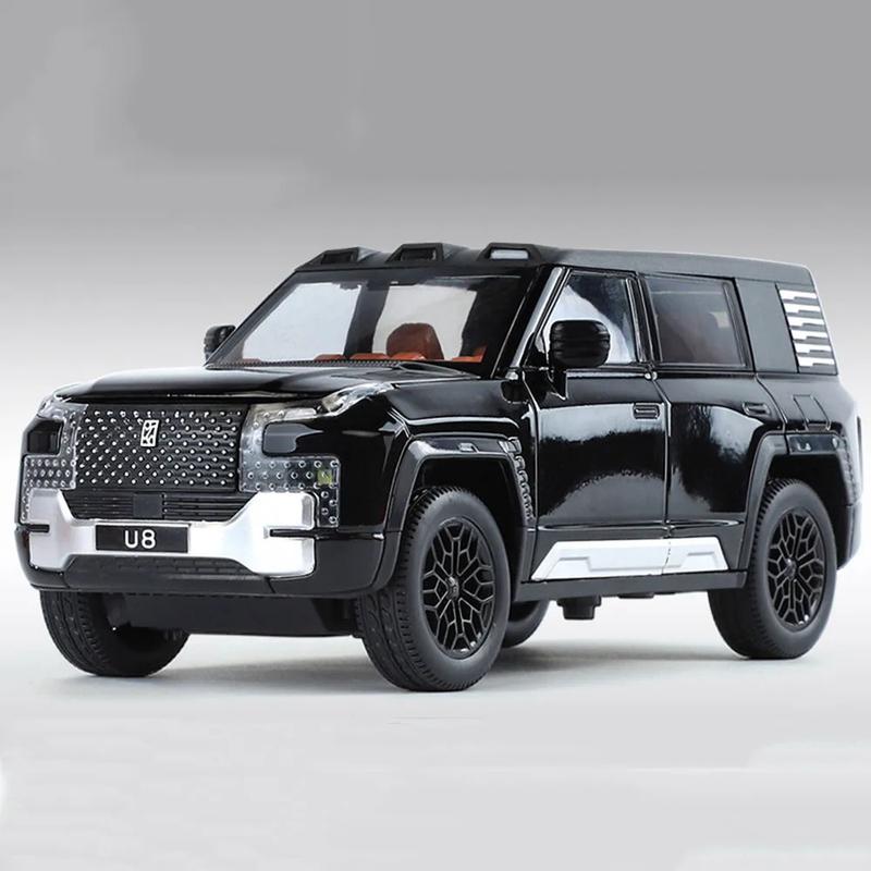 1:24 BYD Wuling U8 Model SUV Car Toy Alloy Die-cast Pull-back 6 Doors Openable Sound Light Off-road Vehicle Boy Gift 1:24 BYD Wuling U8 Model SUV Car Toy Alloy Die-cast Pull-back 6 Doors Openable Sound Light Off-road Vehicle Boy Gift