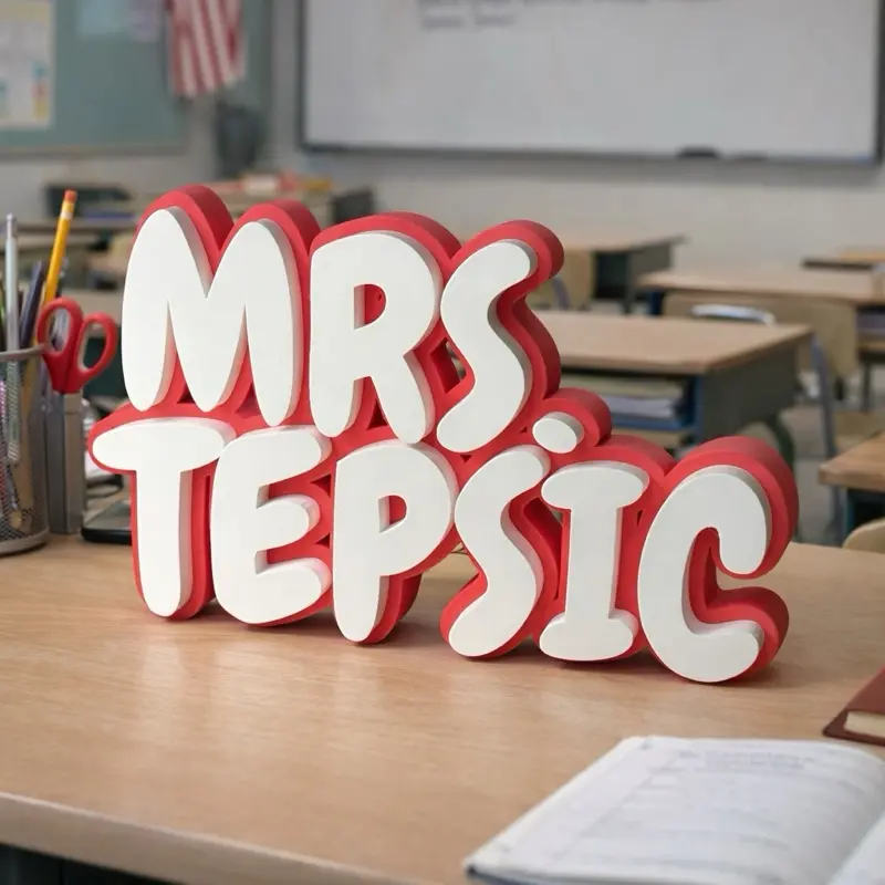 Custom Teacher Name Sign Classroom Decor Personalized Desk Nameplate Back to School Gift for Teacher Elementry school teacher gift