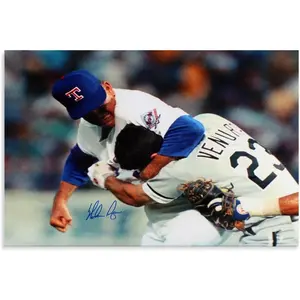 Nolan Ryan Famous Baseball Player Art Poster Quotes Canvas Print Black And White Retro Wall Art for Bedroom Office Decor Gift Landscape Painting Frame-Style