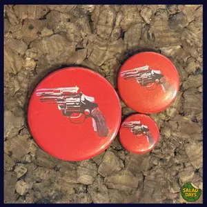 Warhol -Buttons/Bottle Openers- Gun