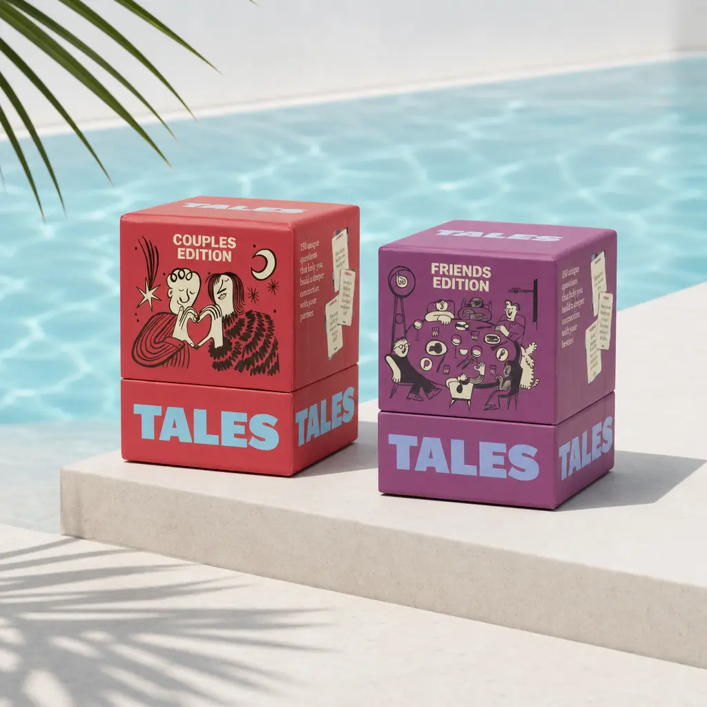 TALES Friends & Couples Night Bundle – Party Conversation Starter Card Game for Laughs, Real Talks & Unforgettable Game Nights Premium Quality Game Cards for Amazing Friends and Couples Dates ideas