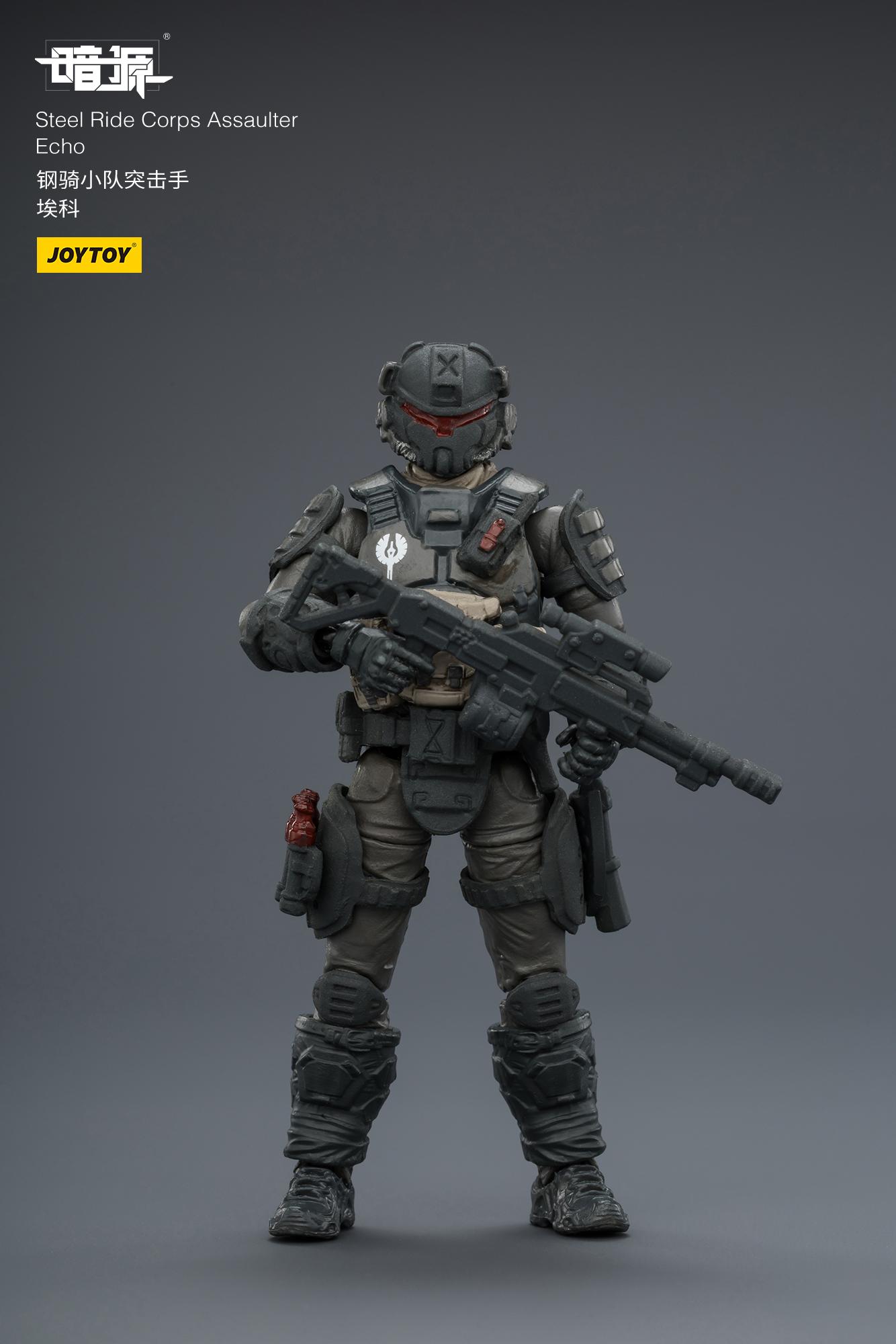 JOYTOY Dark Source 1/25 Action Figures Steel Ride Corps Guard Kael  Steel Ride Corps Engineer  Chris Steel Ride Corps Assaulter Albedo