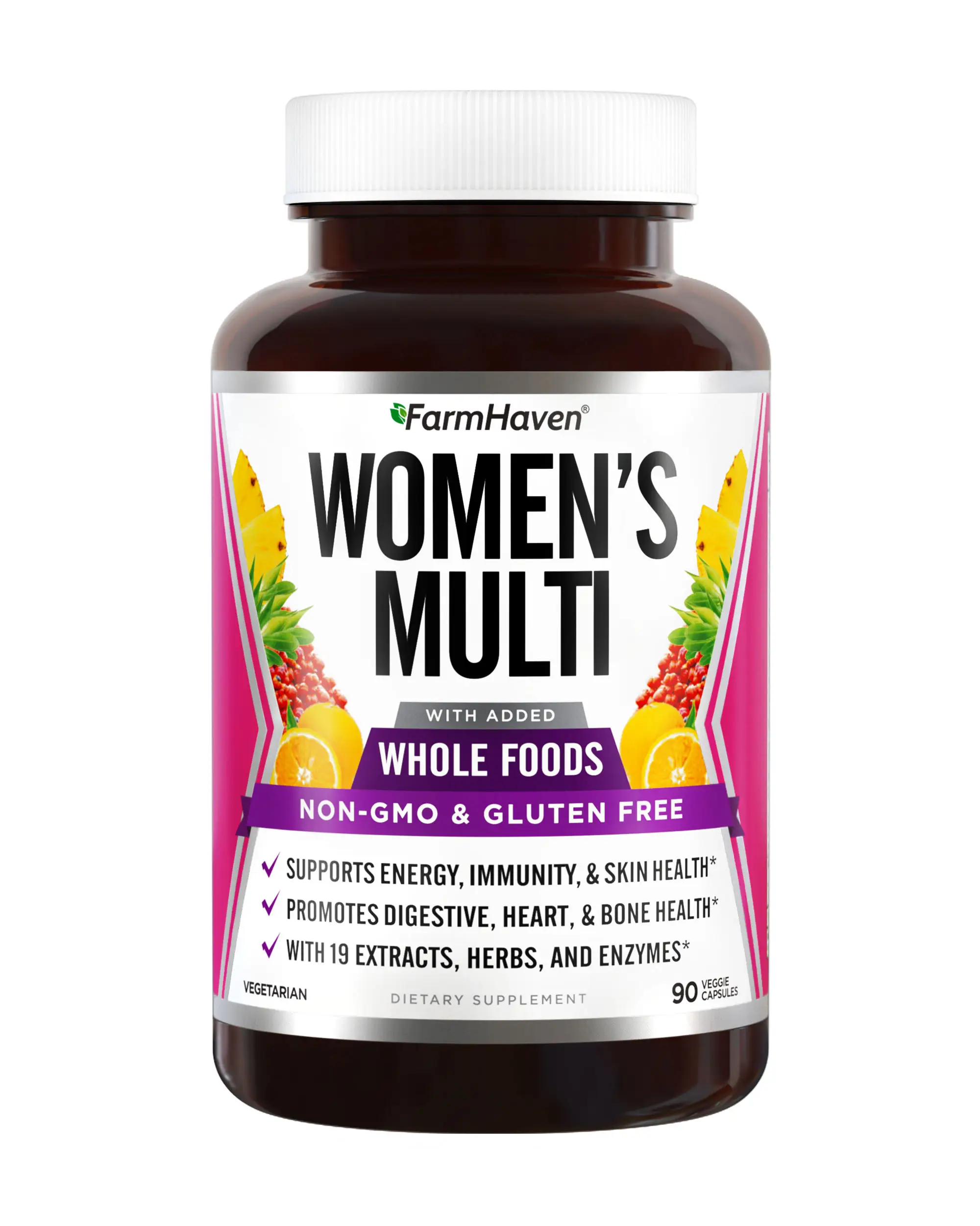 FarmHaven Multivitamin for Women - Whole Food Multivitamin with 22 Essential Nutrients, Supports Energy, Immunity & Heart Health, Dietary Supplement S