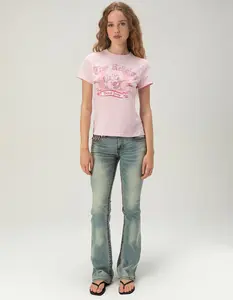 TRUE RELIGION Becca Mid Rise Super T Flap Womens Bootcut Jeans