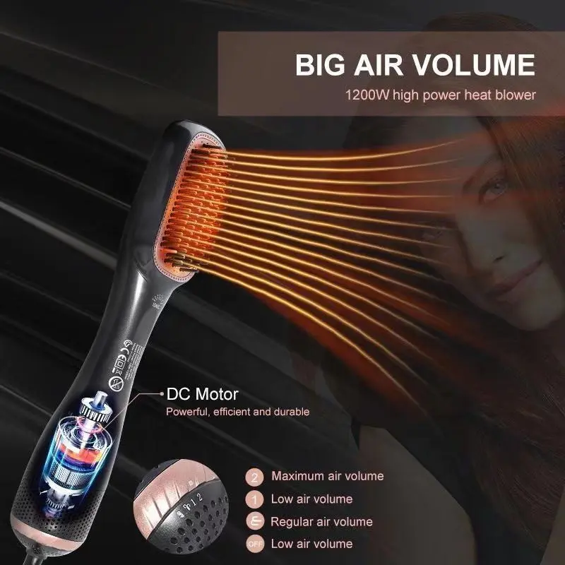 One-Step Hair Dryer and Styler, All-in-One Hair Brush Straightener for Salon-Quality Smooth & Straight Styles