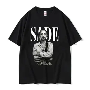 #TikTokShopRestock  Plus Size 90s Singer S-Sade Print Graphic T Shirt Men Women Hip Hop Vintage Short Sleeve T-shirts  Cotton Oversized T-shirt Streetwear