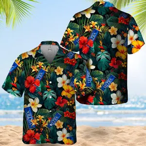 HawiVibe Budweiser Tropic Natural Hawaiian Shirt - Unisex Comfortable Breathable Fabric for Men Women Beach Wear Casual Streetwear with Tropical Designs & Aloha Spirit