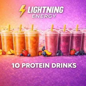 10 total Lightning Energy Protein Powdered Beverage Mix