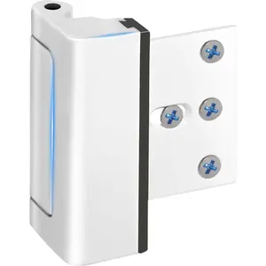 Door Lock Reinforcement, Childproof Door Reinforcement Lock Withstand 800 lbs for Inward Swinging Door, Door  Lock to  Unauthorized Entry, White, 1 Pack