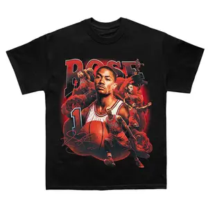 Derrick Rose Vintage Basketball Shirt D Rose Fan Graphic Tee HY1419