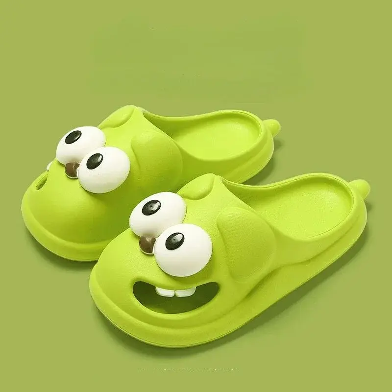 Tongue Kiss Slippers Big Eye Dog Slippers,Cute Funny Big Eye Dog Fun Cartoon Package Head Eva Slippers for Women HININSEN