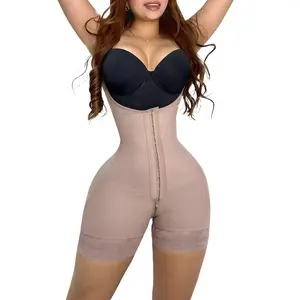 M MYODRESS Tummy Control Hourglass Open Bust Fajas Colombianas Shapewear for Women with Zipper and Inner Hooks for Easy Wear