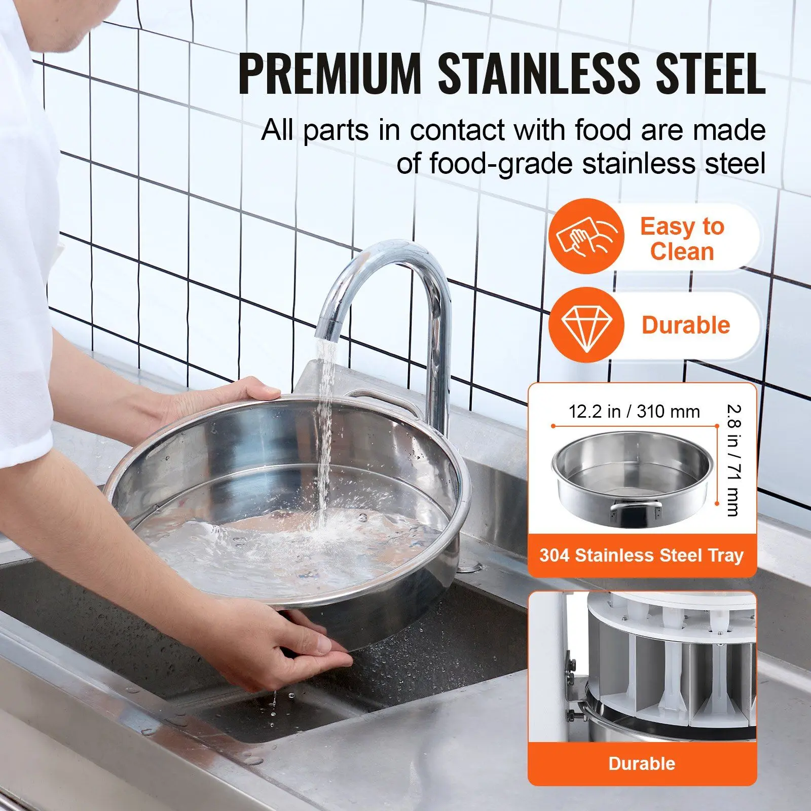 VEVOR Stainless Steel Manual Lever Dough Divider, 18PCS Hand Press Dough Cutter, Non-Toxic Durable Bread Prep Tool for Restaurants, High-Volume Food Prep on Worktops
