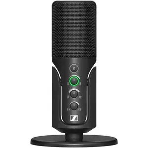 SENNHEISER Professional Profile - USB Cardioid Condenser Microphone & Table Stand, 1.2 m USB-C Cable - Mute Button, Built-in Headphone Jack, Gain, Mix & Volume Control, for PC & Mac,Black