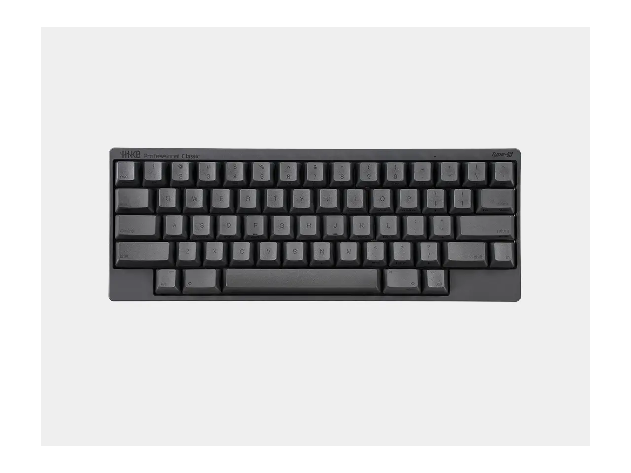 HHKB Professional Classic Type-S Gaming Keyboard CG01000-399207,  Compatible with PC and MAC, USB Type-C connection for wired, 2 Year Warranty, Charcoal