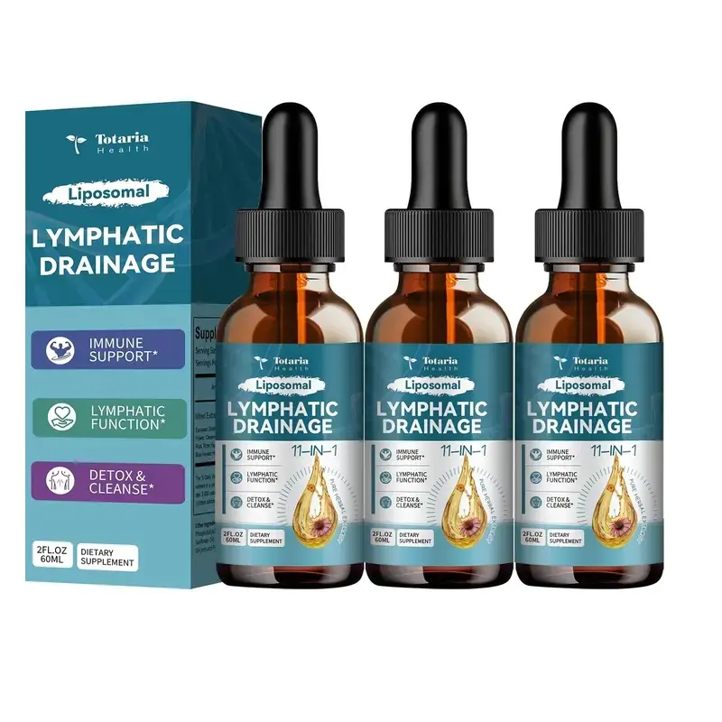 Totaria Liposomal Lymphatic Drainage Drops - 11 In 1 Organic Supplement with Burdock Root, Echinacea, Elderberry, Calendula, Cleavers Herb, Dandelion Supports Lymphatic Health 2 FL.OZ Healthcare Natural