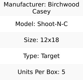 Birchwood Casey BC-34645 Bad Guy Silhouette Target 5-Pack