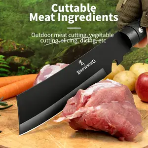 Browning Outdoor Multi-Purpose Knife | Cuts Meat/Vegetables Sharp Blade Ideal for Camping Picnics/Outdoor Cooking Multi-Use for Meat Cutting/Slicing/Dicing Durable Handle Essential Outdoor Kitchen Tool meat  cleaver