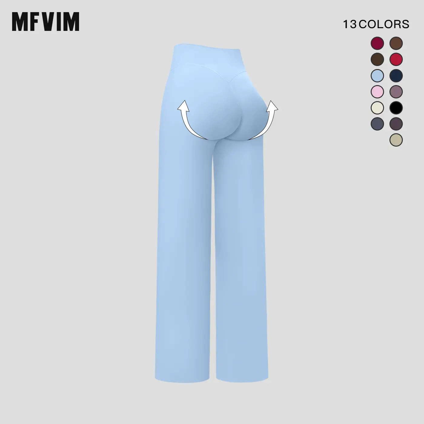 MFVIM Women's Yoga Pants, Flare Leg with V-Crossover High Waist, Seamless Butt Lifting Stretchy Gym Workout Activewear, Gym Running Wear, Gymwear Workout