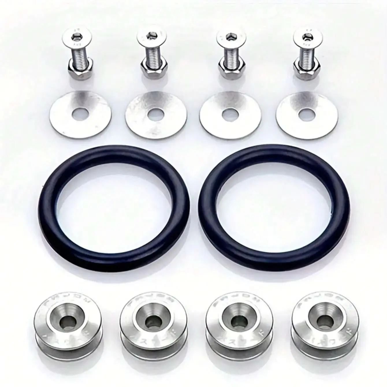 1set Car Bumper Reinforcement Pads - Front & Rear Bumper Fasteners, Bumper Opening Fastener Nuts And Bolts, JDM Modification Accessories, For Use With Washers, Rings, Screws And Elastic Rings