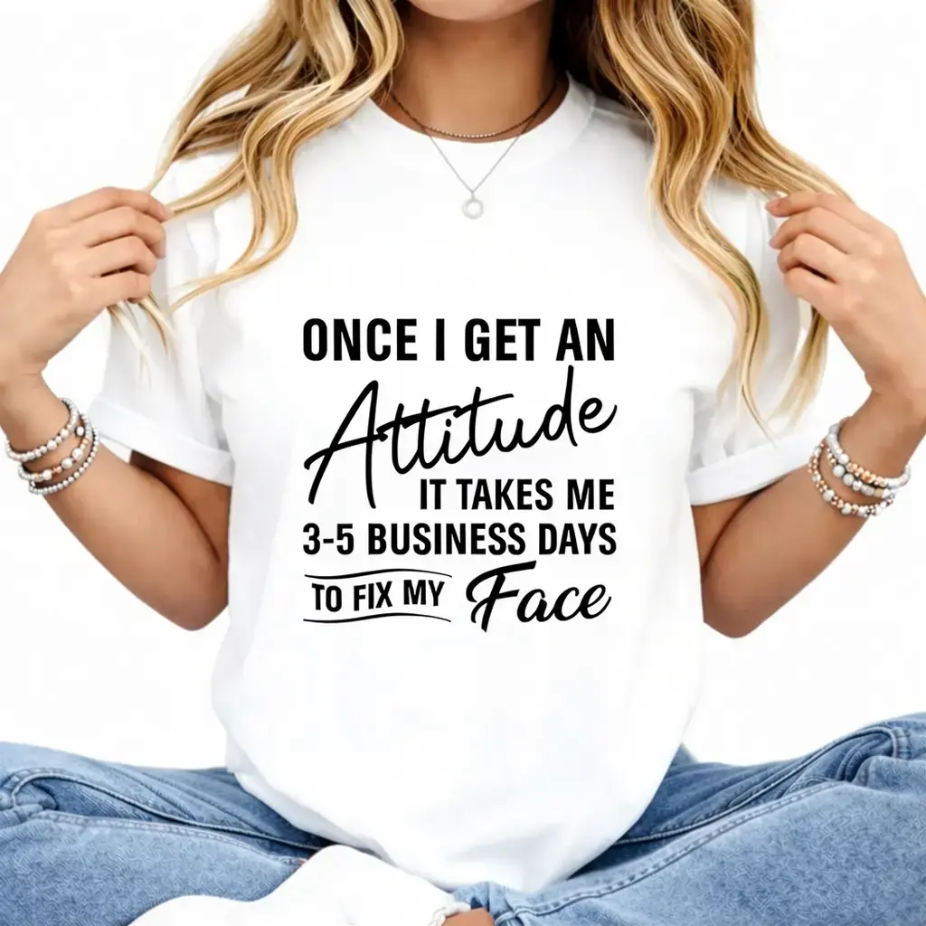 Funny Sarcastic Attitude Quote Print Women Oversize Summer Tshirt Casual Crew Neck Soft Comfortable Daily Wear Vacation Outfit Trendy Graphic Top oversized