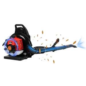 Gas Backpack Leaf Blower 63cc 2-Stroke Engine 700CFM 200MPH High-Velocity Ergonomic Design Low Vibration Cruise Control for Lawn Yard Cleanup