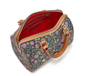 Dooney & Bourke Coated Cotton Wildflower Barrel Satchel
